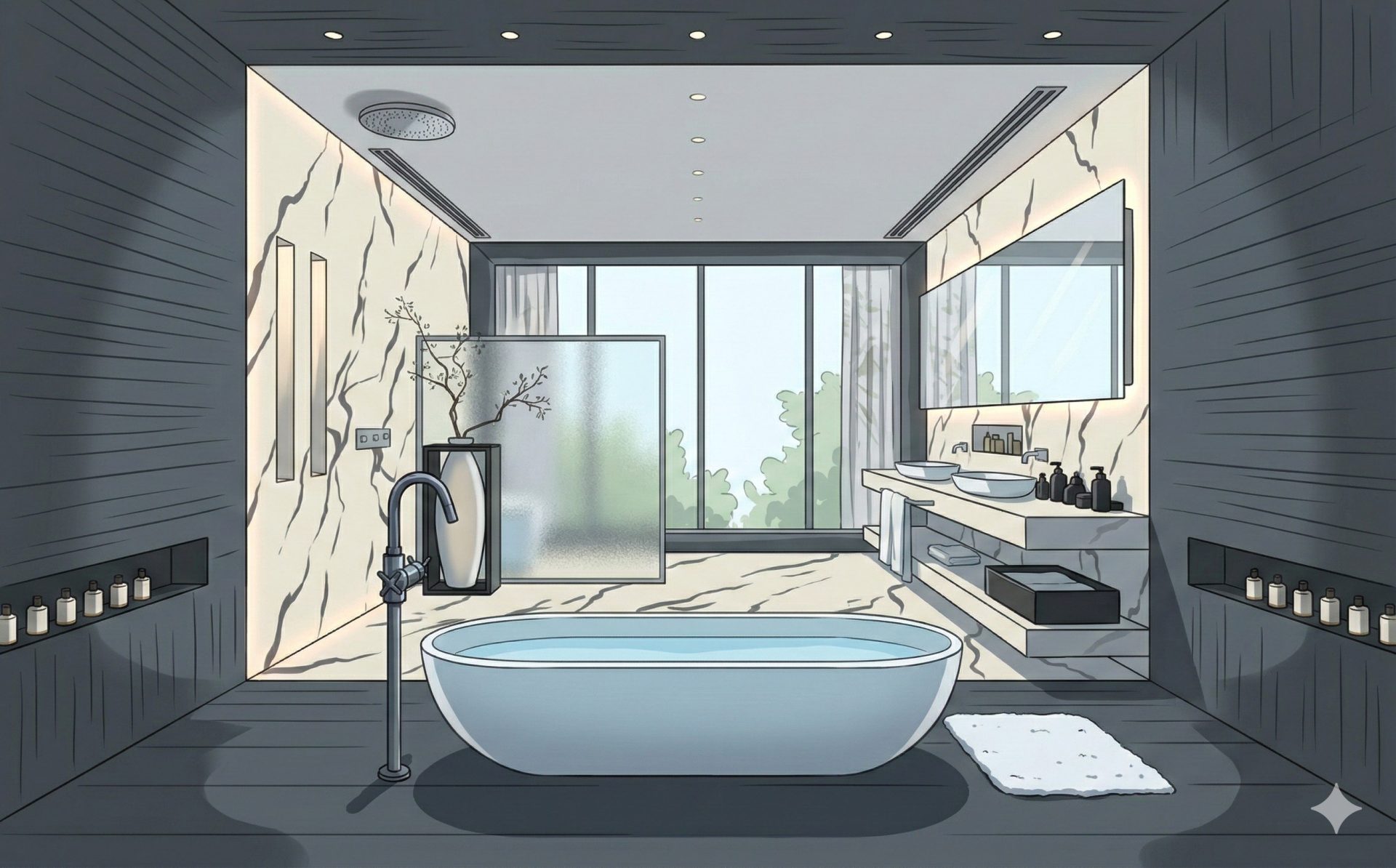 Professional bathroom installation by Ryan's Plumbing in Bedford